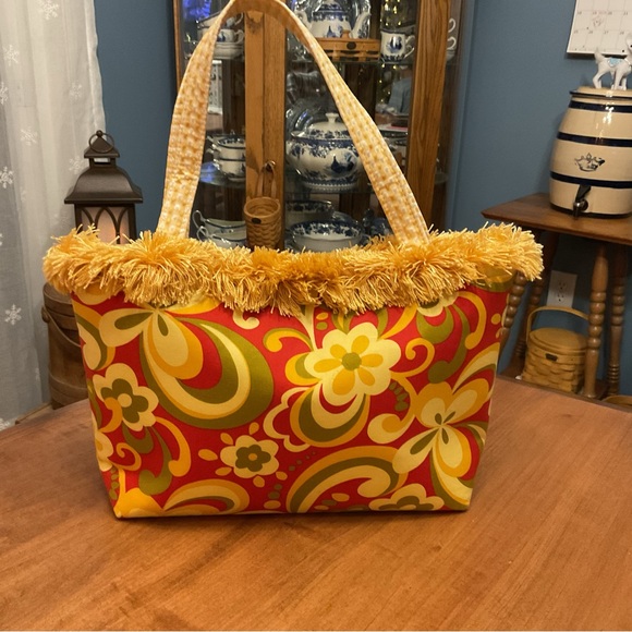 Bagolitas by Janice Red and Yellow Floral Tote - Picture 2 of 14